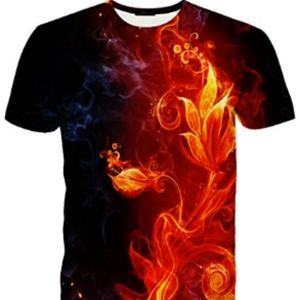 Unisex Casual 3D Print Short Sleeve T-Shirt Small